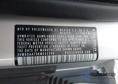 2019 Volkswagen Beetle 2.0T Final Edition Se/2.0T Final Edition Sel/2.0T S/2.0T Se из США, поврежденный, VIN 3VW5DAAT0KM502268